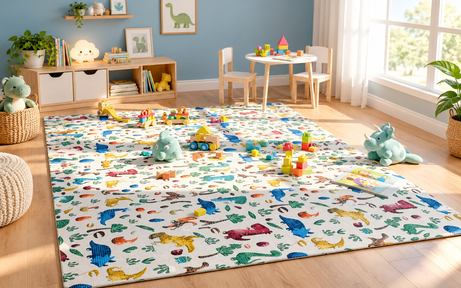 Tapete Infantil Brisa Dinossauro — foto ilustrativa